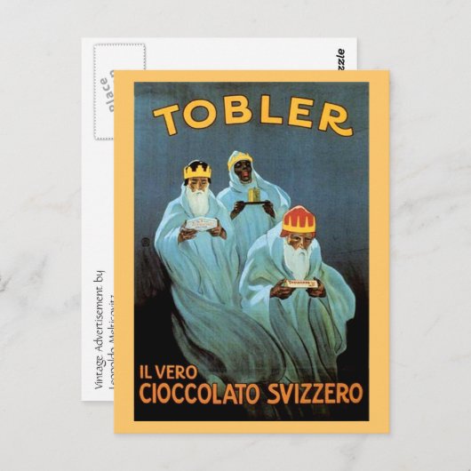 Tobler Chocolate Advertisement Briefkaart (Voorkant / Achterkant)