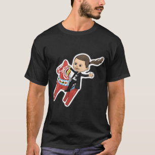 Toblerone Fudge op een Rode Dala Paard T-shirt