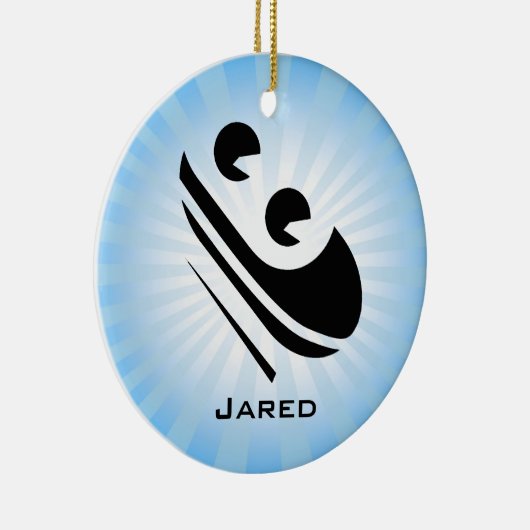 Toboggan Personalized Ornament (Rechts)