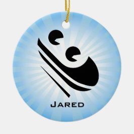 Toboggan Personalized Ornament