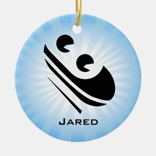 Toboggan Personalized Ornament (Voorkant)