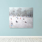 Tobogganers Darley Park 2009 Canvas Afdruk (Insitu (Houten vloer))