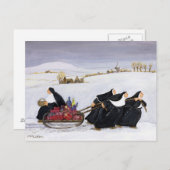 Tobogganing 2 briefkaart (Voorkant / Achterkant)