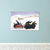 Tobogganing 2 canvas afdruk (Insitu (Houten vloer))