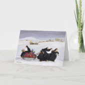 Tobogganing 2 feestdagen kaart (Voorkant)