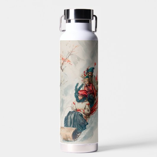 "Tobogganing", Chromolithograph, Louis Prang & Co. Waterfles (Voorkant)