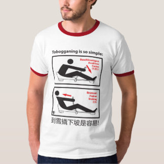Tobogganing is zo eenvoudig! t-shirt