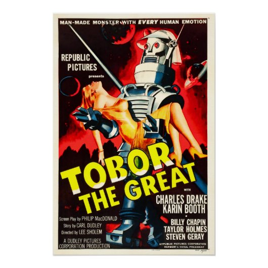 TOBOR Robot Horror Monster Film Poster (Voorkant)