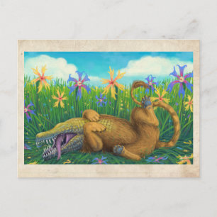 Toby In The Flowers - Briefkaart