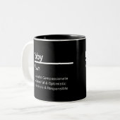 Toby Jongens Naam Definitie Gepersonaliseerde Mok (Voorkant links)