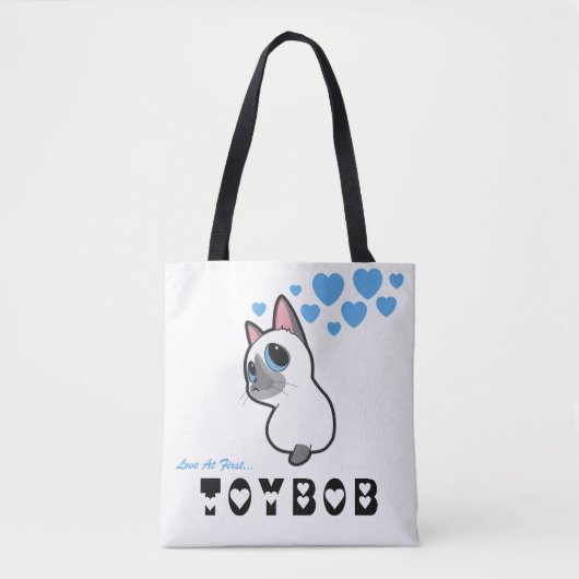 TOBY TOYBOB LIEFDE OP EERSTE TOYBOB BLUE HEARTS TA TOTE BAG (Voorkant)