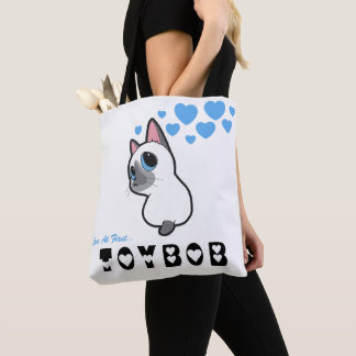 TOBY TOYBOB LIEFDE OP EERSTE TOYBOB BLUE HEARTS TA TOTE BAG