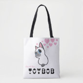 TOBY TOYBOB LIEFDE OP EERSTE TOYBOB ROZE HARTEN TA TOTE BAG (Voorkant)