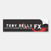Toby verkoopt creatieve machine FX Winkelen Bumper Bumpersticker (Voorkant)