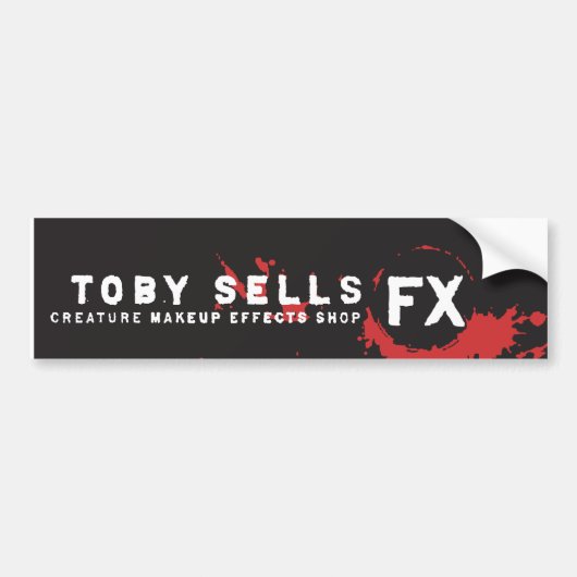 Toby verkoopt creatieve machine FX Winkelen Bumper Bumpersticker (Voorkant)