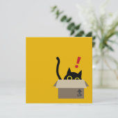 TOC! - Funny Cat Housewarming Invitation Kaart (Staand voorkant)