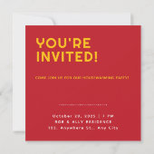 TOC! - Funny Cat Housewarming Invitation Kaart (Achterkant)