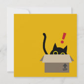 TOC! - Funny Cat Housewarming Invitation Kaart (Voorkant)
