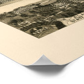 Tocaloosa, AL Panoramische Kaart - 1887 Poster (Hoek)