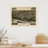 Tocaloosa, AL Panoramische Kaart - 1887 Poster (Keuken)