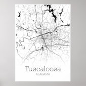 Tocaloosa Map - Alabama - Poster stadskaart (Voorkant)