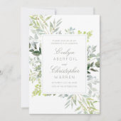 Tocany Eucalyptus Greenery Wedding Invitation Kaart (Voorkant)