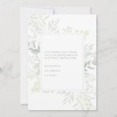 Tocany Eucalyptus Greenery Wedding Invitation Kaart (Achterkant)