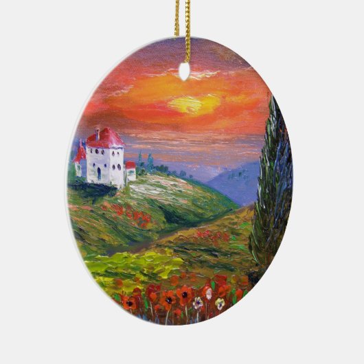 Tocany Fire Sky Keramisch Ornament (Rechts)