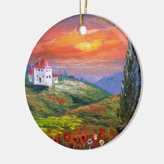 Tocany Fire Sky Keramisch Ornament (Links)