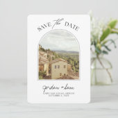 Tocany Italy Wedding Save the Date Kaart (Staand voorkant)