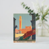 Tocany Siena Italië  Italiaans reisbureau Briefkaart (Staand voorkant)
