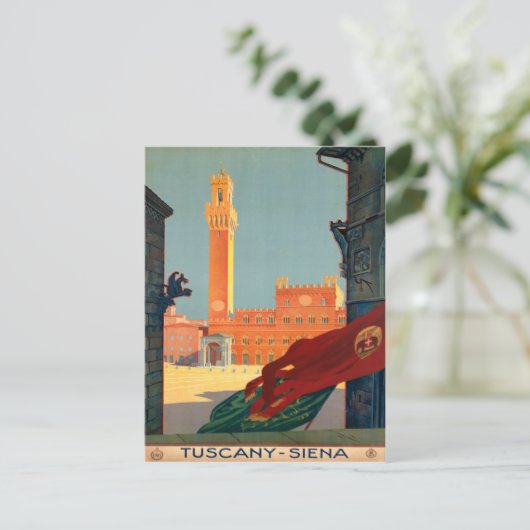 Tocany Siena Italië  Italiaans reisbureau Briefkaart (Staand voorkant)