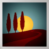 Tocany Sunset Art Poster (Voorkant)