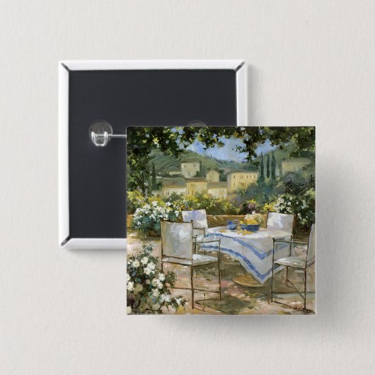 Tocany Terrace Vierkante Button 5,1 Cm (Voorkant /achterkant)