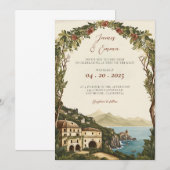 Tocany Wedding | Italië Weddenschap | Meer Como Kaart (Voorkant / Achterkant)