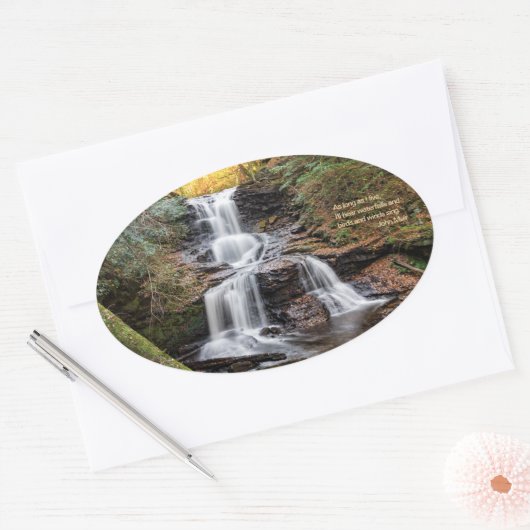 Tocarora Herfsten Ovale Sticker (Envelop)