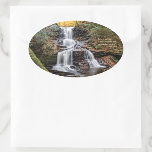 Tocarora Herfsten Ovale Sticker (Tas)