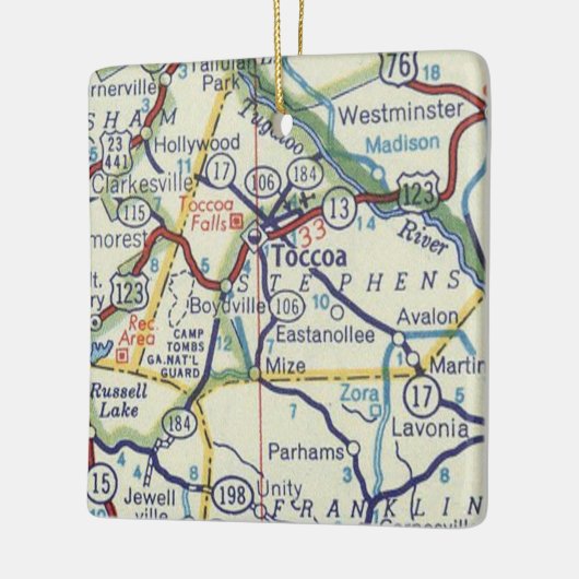 Tocca GA  kaart Keramisch Ornament (Links)