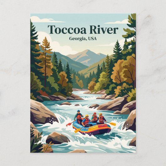 Toccoa-rivier, Georgia, VS Briefkaart (Voorkant)