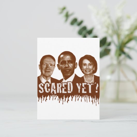 Toch bang? briefkaart (Staand voorkant)