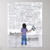 Toch bleef het bestaan poster (Voorkant)