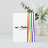 Toch bleef ze bij de regenboog briefkaart (Staand voorkant)