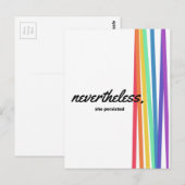 Toch bleef ze bij de regenboog briefkaart (Voorkant / Achterkant)