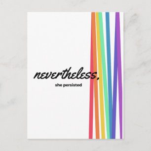 Toch bleef ze bij de regenboog briefkaart