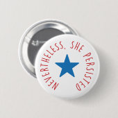 Toch bleef ze. | Blauwe ster Ronde Button 5,7 Cm (Voorkant /achterkant)