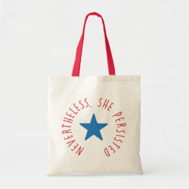 Toch bleef ze. | Blauwe ster Tote Bag