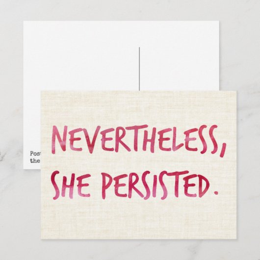 Toch bleef ze. briefkaart (Voorkant / Achterkant)