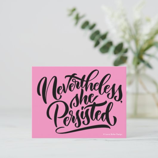 Toch bleef ze Briefkaarten houden (Staand voorkant)