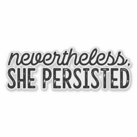 "Toch bleef ze doorgaan" Sticker (Voorkant)