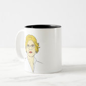 Toch bleef ze doorgaan. tweekleurige koffiemok (Voorkant links)